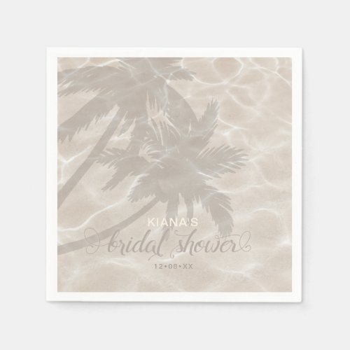 Beach Wedding Palm Trees Bridal Shower ID582 Napkins