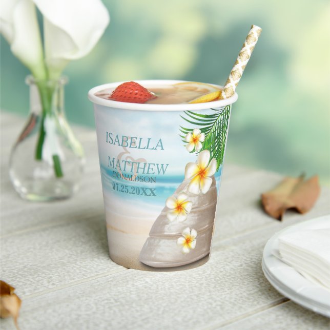 Beach Wedding Paper Cup (Insitu)