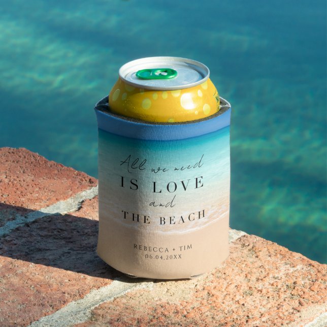 Beach Wedding Party Favors  Can Cooler (In Situ Pool)