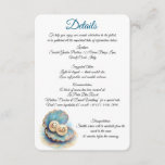 Beach Wedding Pearls Shell Elegant Ocean Theme  Enclosure Card