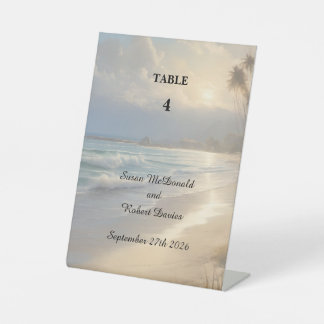 Beach Wedding Pedestal Sign