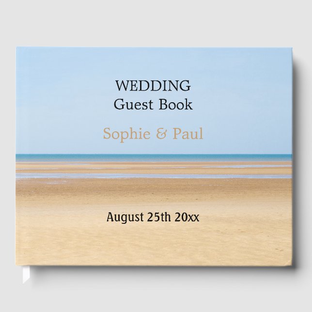 Beach Wedding Personalized Guestbook (Front)