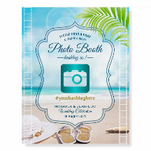 Beach Wedding Photo Booth Hat Sandals Film Camera