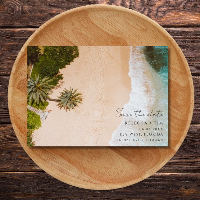 Beach Wedding Photo  Save The Date (Beach Wedding Photo Save The Date)