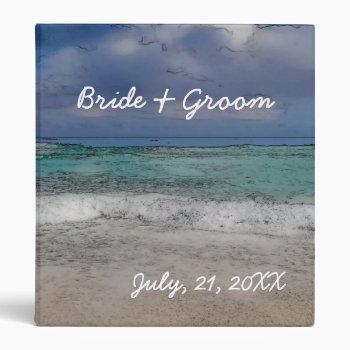 Beach Wedding Picture Album Binder by bbourdages at Zazzle