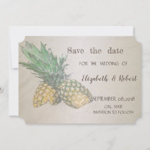 Beach Wedding Pineapple Save The Date