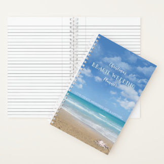 Beach Wedding Planner Notebook with your name