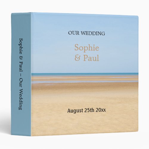 Beach Wedding Planning Personalized 3 Ring Binder