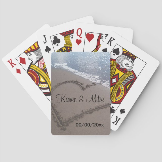 Beach Wedding Poker Cards (Back)