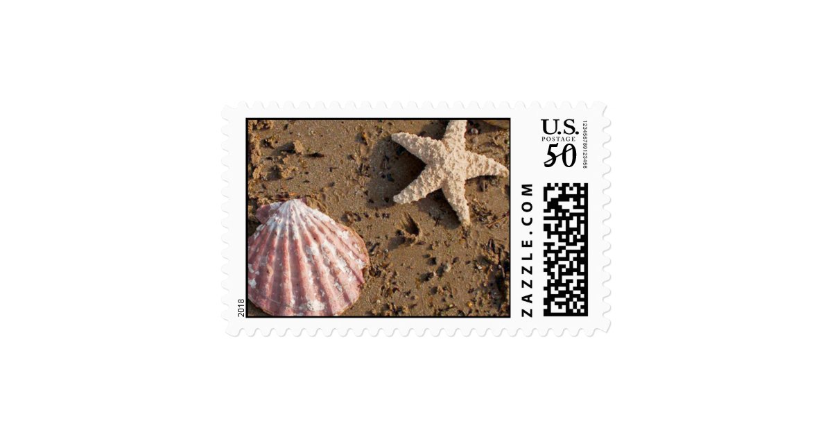 Beach Wedding Postage Stamps