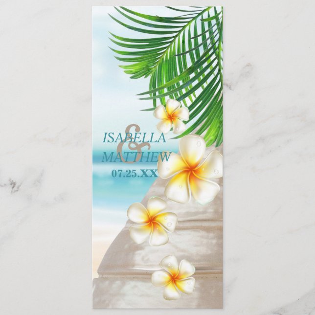Beach Wedding Program (Front)