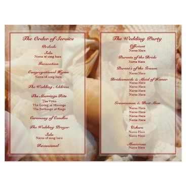 Beach Wedding Program: Multicolored Seashell 2 Flyer Beach Wedding Program: Multicolored Seashell 2 Flyer