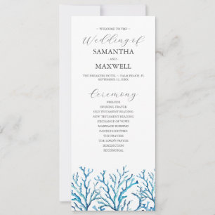 Beach Wedding Program Template