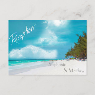 Beach Wedding Reception Card