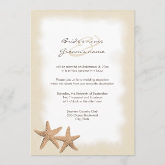 Beach Wedding Reception Only Invitations