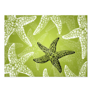 Summer Weddings 6 5 X 8 75 Invitations Zazzle Beach Wedding Reception Starfish Lime Green Card