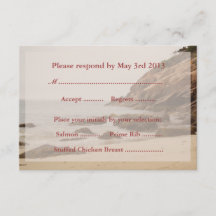 Beach Wedding Reply Cards - Rocky Beach
