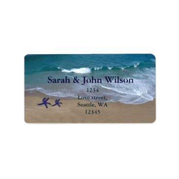 beach wedding,return address label