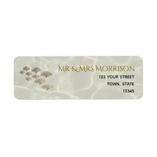 Beach Wedding Return Address Label