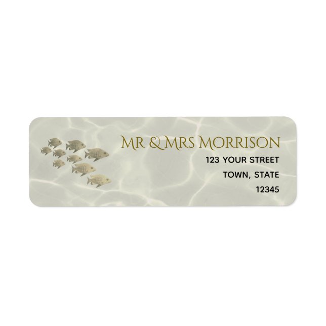Beach Wedding Return Address Label (Front)