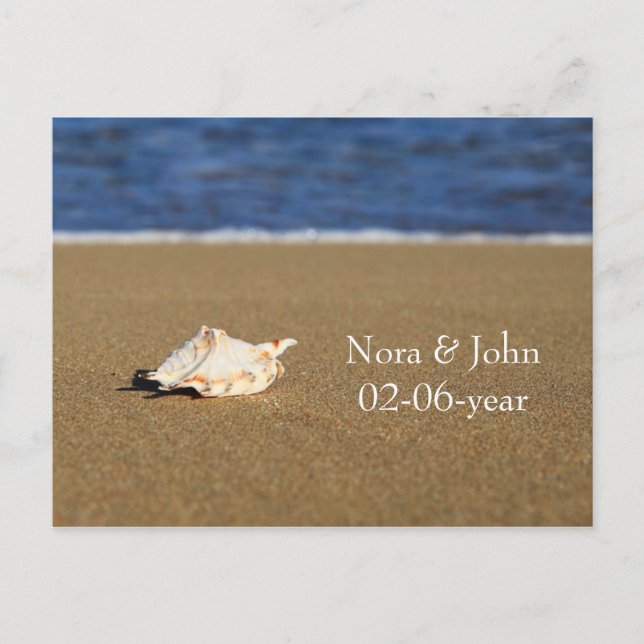 beach Wedding rsvp card (Front)