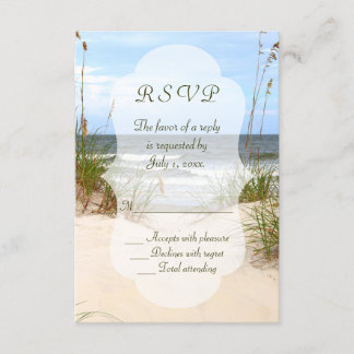 Beach Wedding RSVP Card