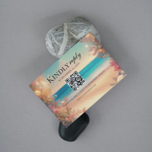 Beach Wedding rsvp Card