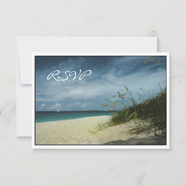 Beach Wedding RSVP Cards (Front)