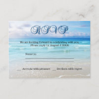 Beach Wedding RSVP Invitation