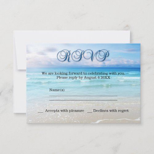 Beach Wedding RSVP Invitation