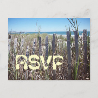 Beach Wedding RSVP Postcard