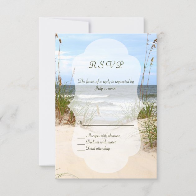 Beach Wedding RSVP's RSVP Card