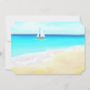 Beach Wedding- Sail boat and tropical waters
