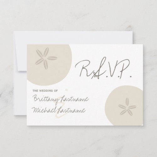 Beach Wedding Sand Dollar Wedding RSVP