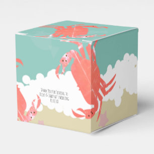 Beach Wedding Sand Fish Crabs Waves Favor Box