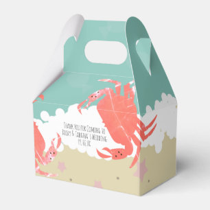 Beach Wedding Sand Fish Crabs Waves Favor Box