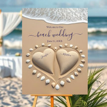 Beach Wedding Sand Hearts