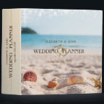 Beach Wedding,Sand, Seashells 3 Ring Binder<br><div class="desc">Beach wedding planner.</div>