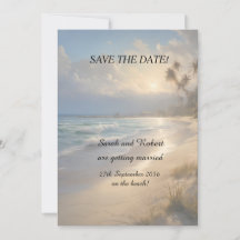 Beach Wedding Save The Date