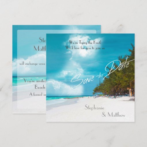 Beach Wedding Save the Date Zazzle