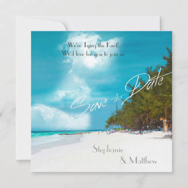 Beach Wedding Save the Date Zazzle