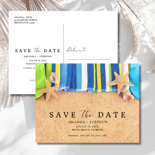 Beach Wedding Save The Date Announcement Postcard