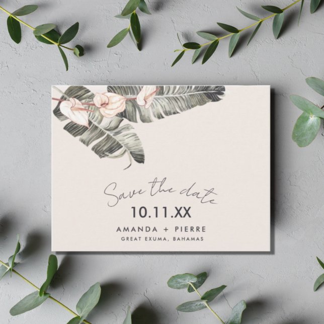 Beach Wedding Save the Date Announcement Postcard (Creator Uploaded)