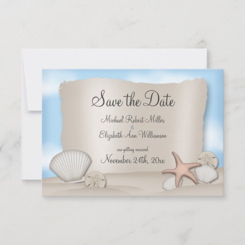 Beach Wedding Save the Date Announcements