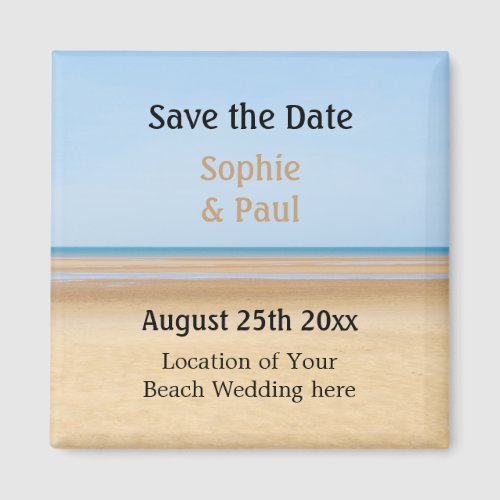 Beach Wedding Save the Date Fridge Magnet