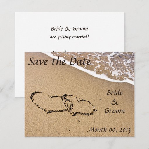 Beach Wedding Save the Date invitations Zazzle