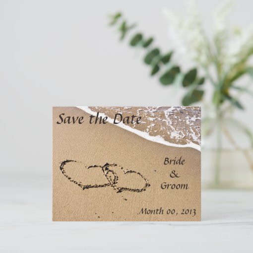 Beach Wedding Save the Date invitations Zazzle
