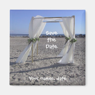 Beach Wedding Save the Date Magnet