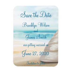 Beach Wedding Save The Date Magnets