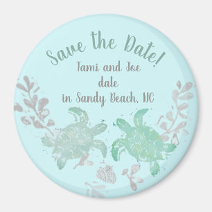 Beach Wedding Save the Date Magnets